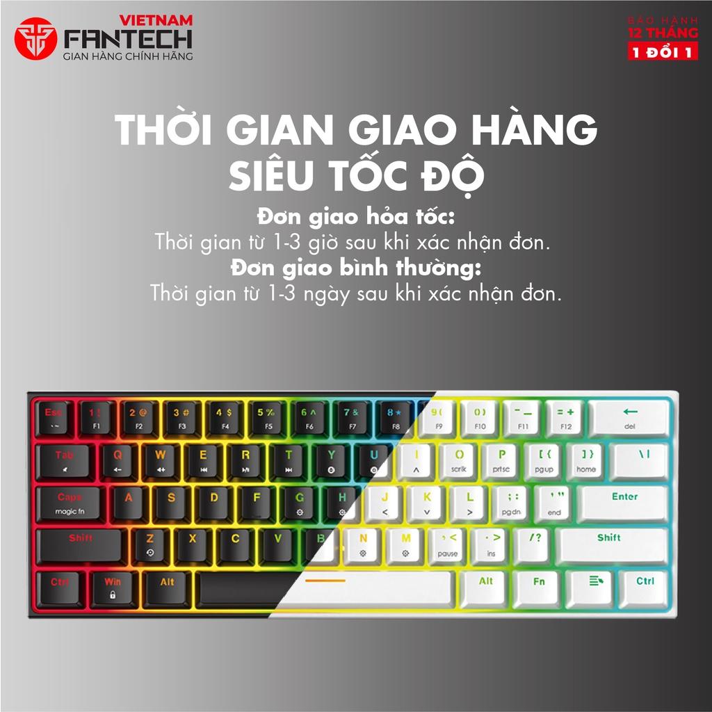 Bàn Phím Cơ Gaming FANTECH MK857 MAXFIT61 Hỗ Trợ Hotswap Led RGB Size 60% - Hàng chính hãng