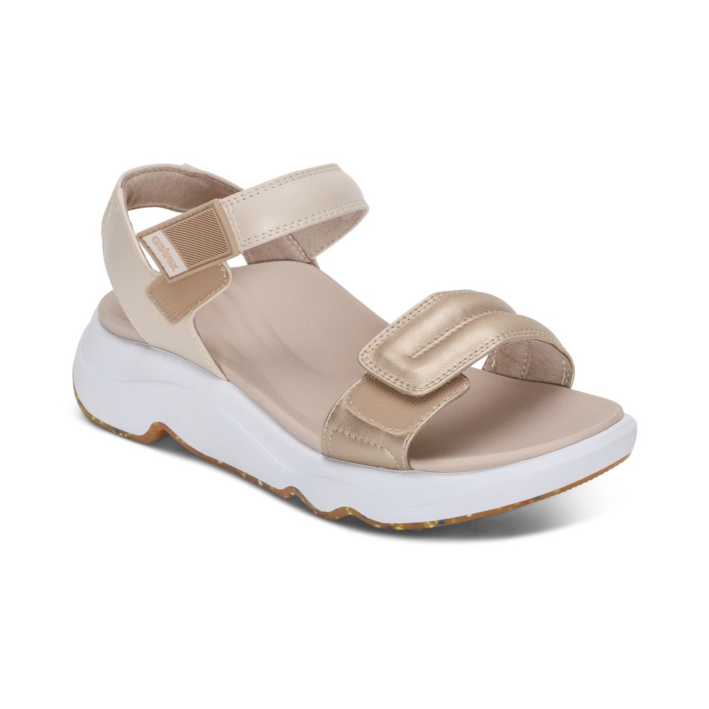 Sandal sức khoẻ nữ Aetrex Whit Champagne