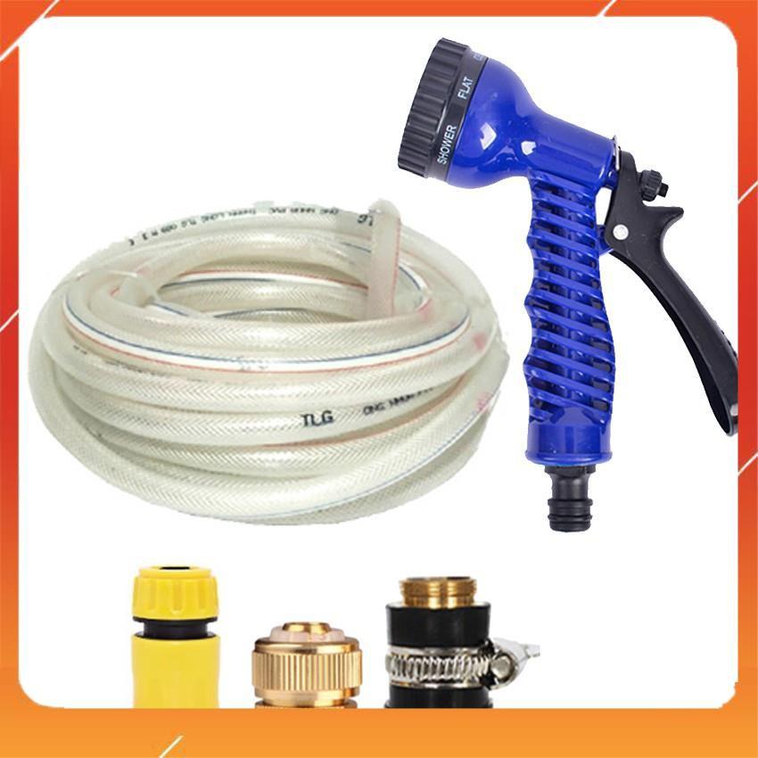 Bộ dây và vòi xịt tăng áp lực nước,rửa xe, tưới cây 7-10m 206843