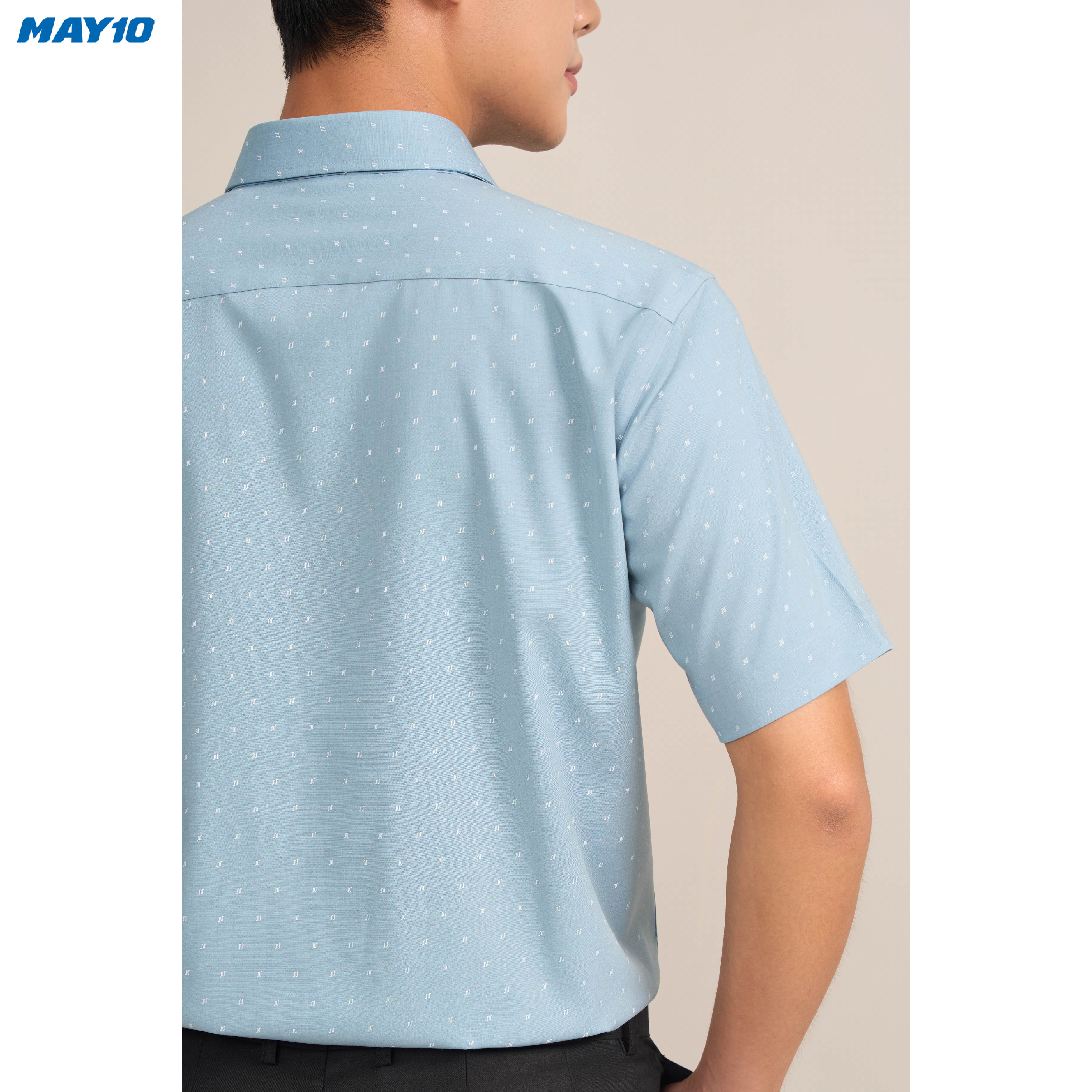 Sơ mi nam cộc tay May10 form RegularFit mã 010124195ONGB AH388