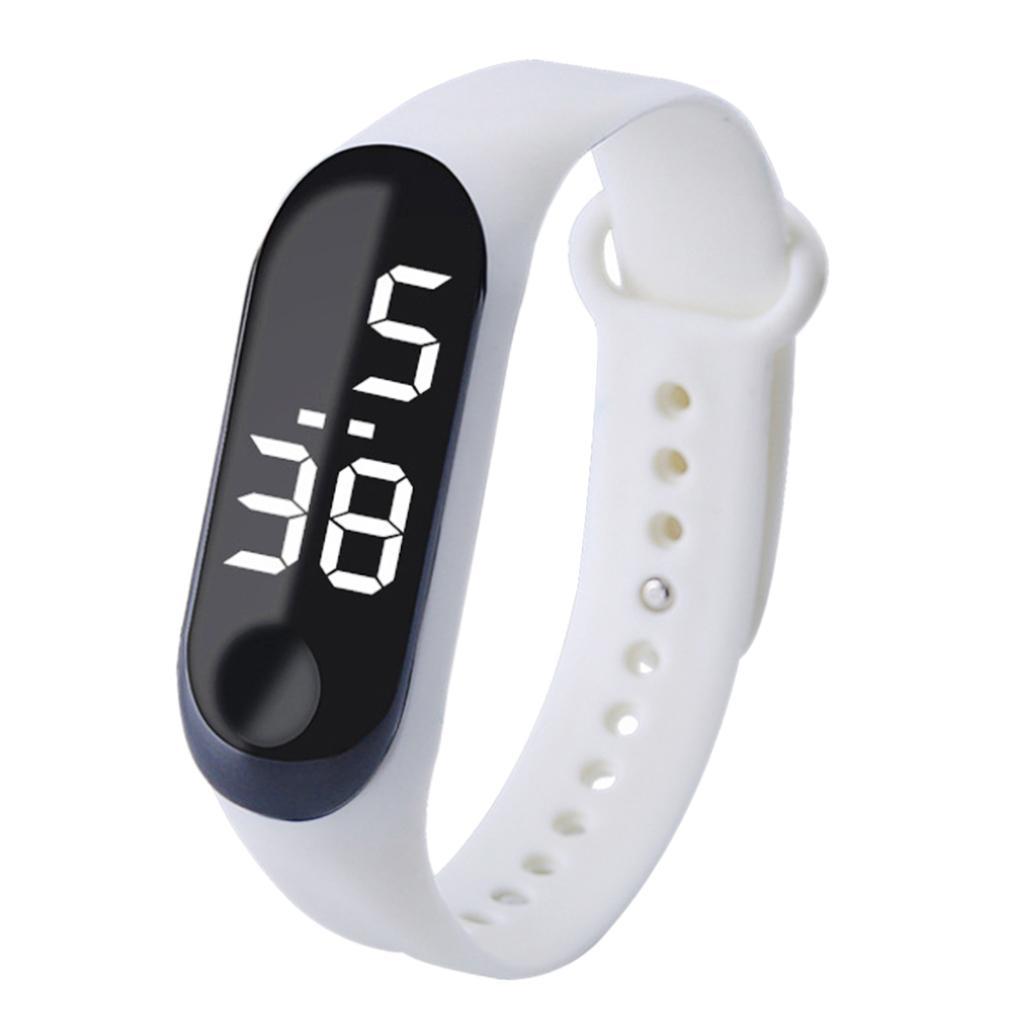 LED Digital Watch  Screen Silicone Strap Wristwatch
