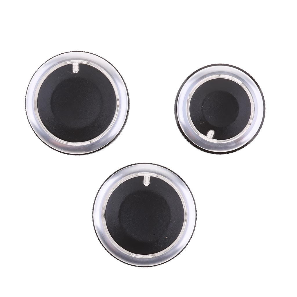 3 Piece Car Air Conditioner A/C Panel Switch Knobs for VW Polo 2002-2013
