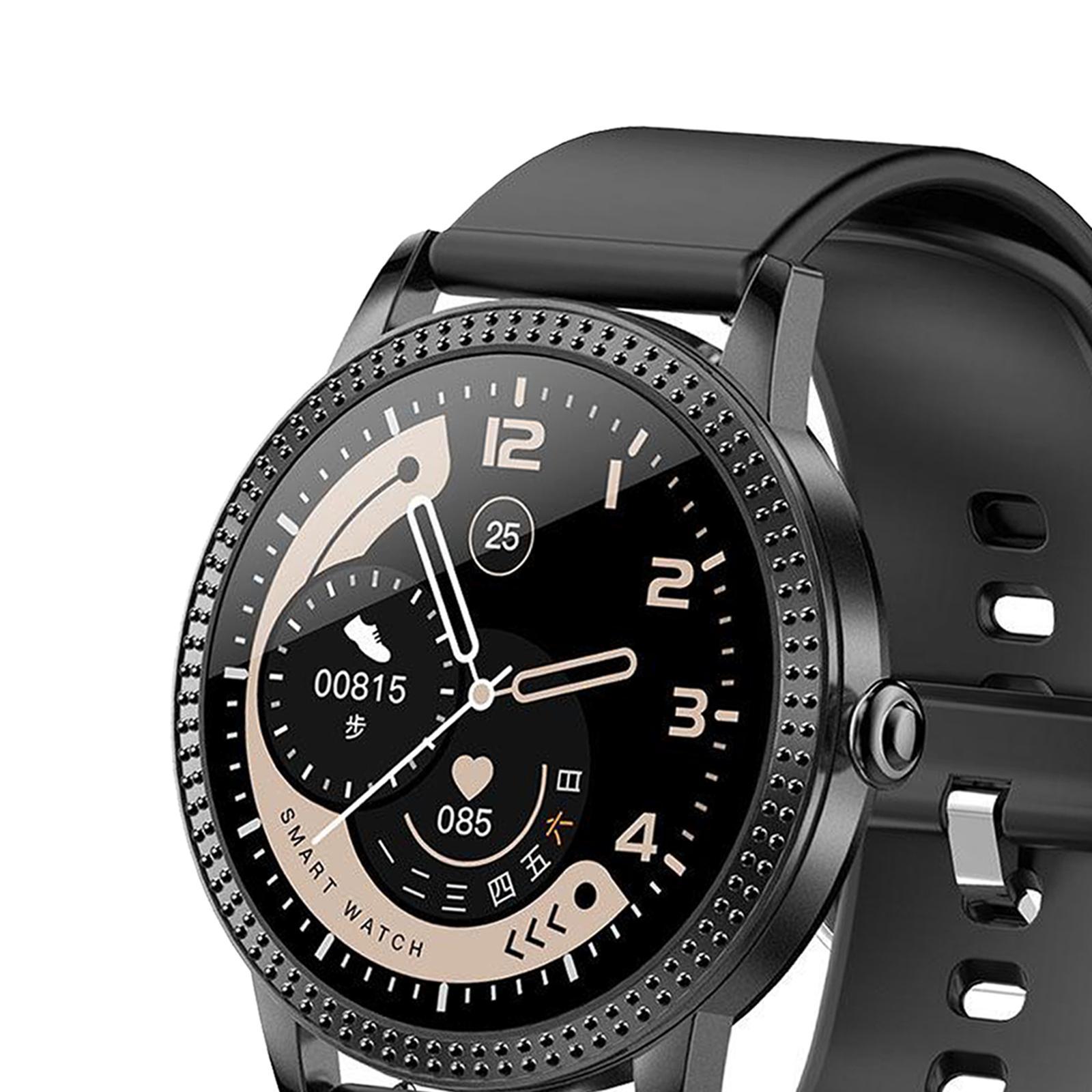 CF18P Smart Watch 1.08" Full Touch Heart Rate Monitor Black