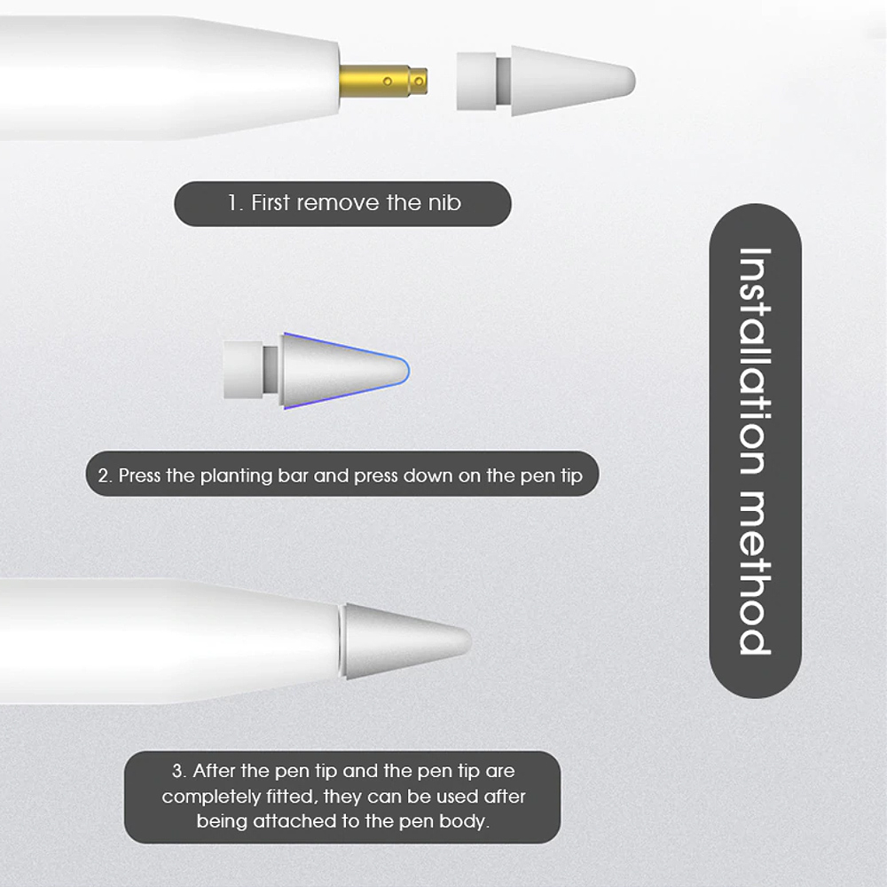 8 Vỏ Bút Cảm Ứng Bằng Silicon Nib Cho Bút Cảm Ứng Apple