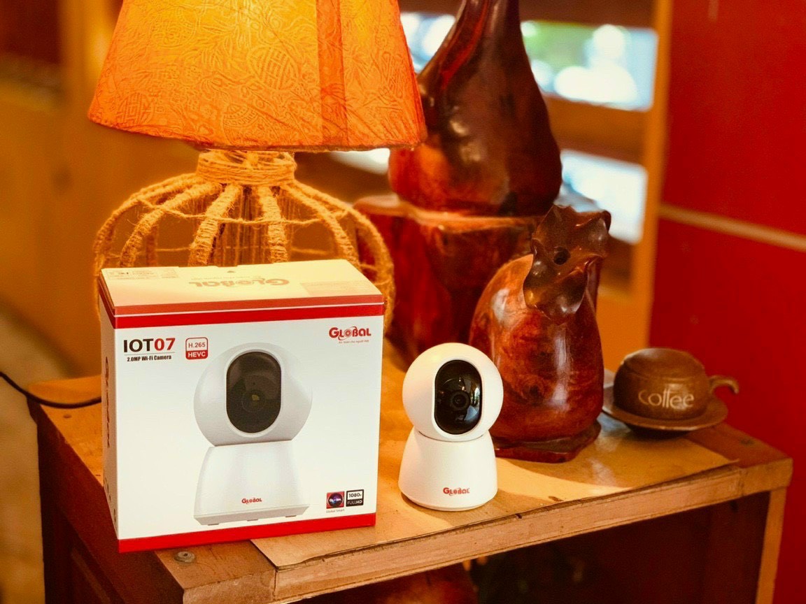 Camera IP Wifi 2.0MP Full HD GLOBAL IOT 07, Xoay 360, Đàm thoại 2 chiều, Theo dõi chuyển động - Hàng chính hãng