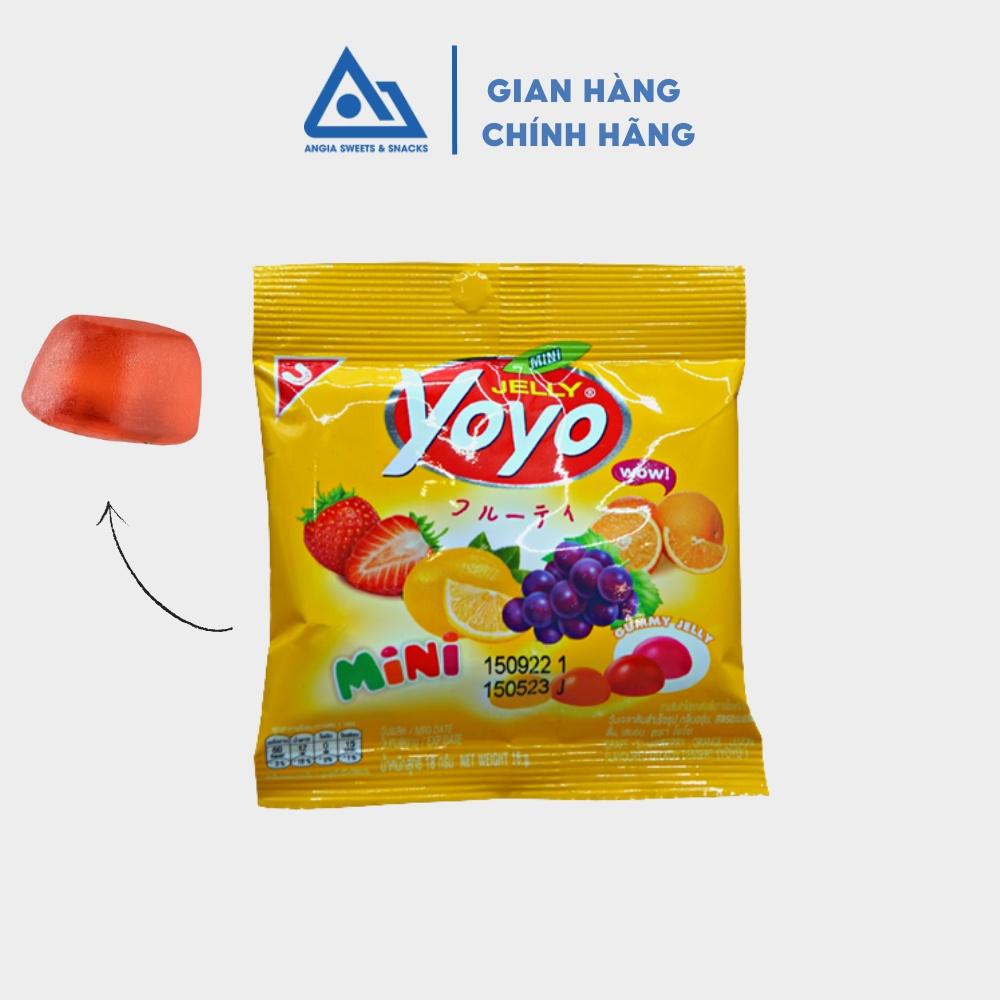 Kẹo dẻo trái cây Yoyo  432g( 24 gói- 2 dây) vị Nho/Dâu/Cam/Chanh, kẹo dẻo ăn vặt tuổi thơ Thái Lan An Gia Sweets Snacks