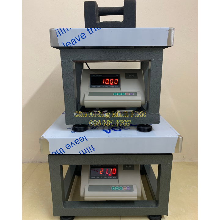 Cân Điện Tử Công Nghiệp 300kg A12E Đài Loan. Bàn Cân INOX (40X50)cm. Dùng Cho Nhà Máy, Công Xưởng, Nhà Hàng