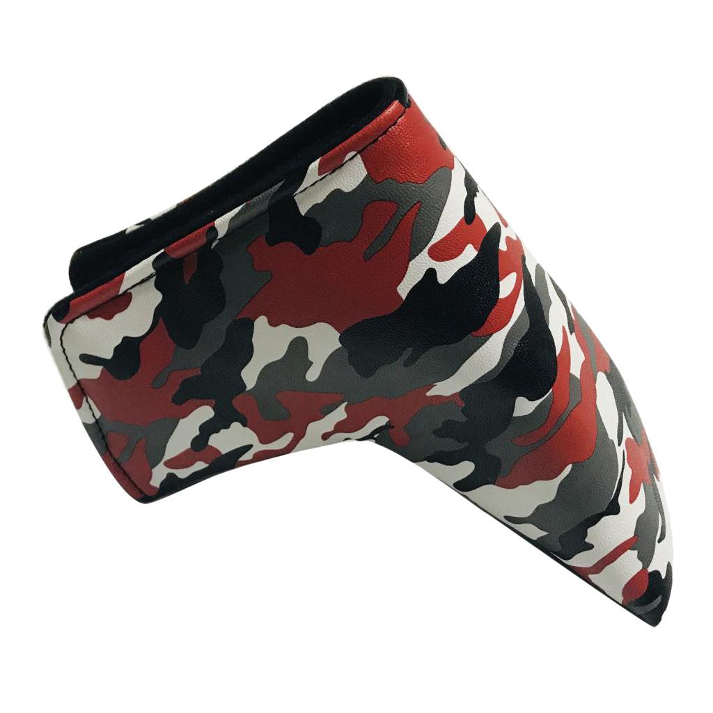 Golf Club Blade Putter Head Cover Magnetic Closure PU Leather Water-Proof Protector Headcover Club Protector Sleeve