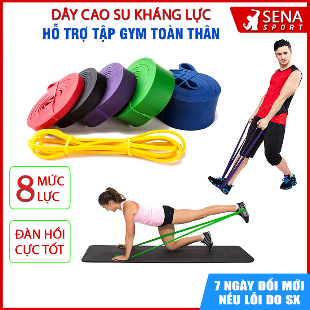 Dây Cao Su kháng lực Powerband Hỗ Trợ Tập Gym Toàn Thân Cực bền