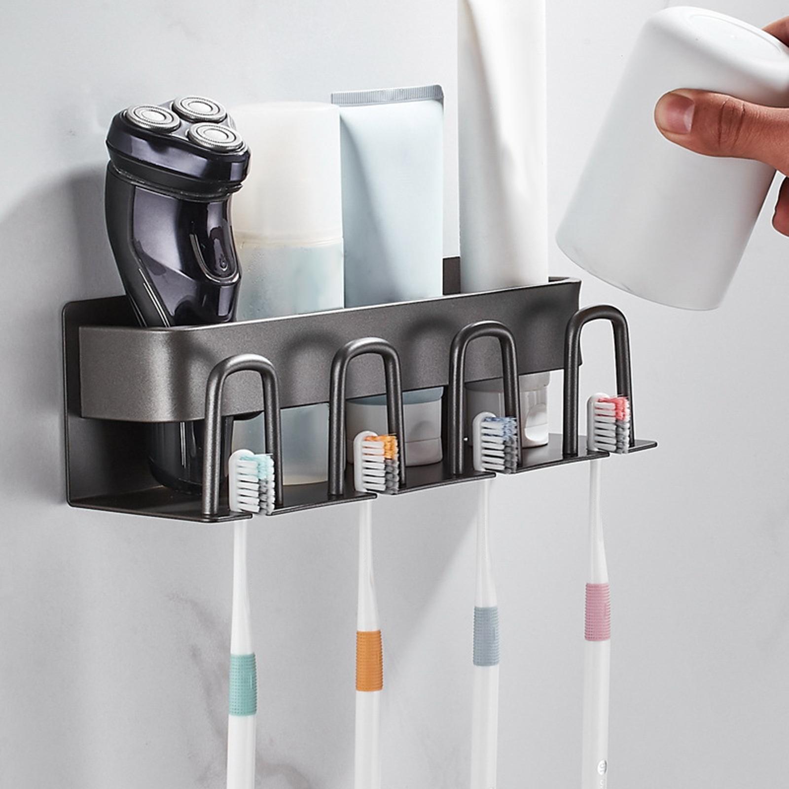 Toothbrush Holder Mounted  Brush Storage Rack  Brush Stand Organizer for Bathroom Washroom