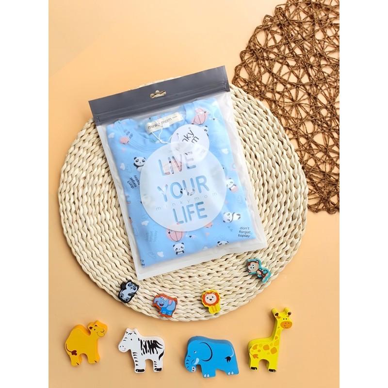 Bộ Minky Mom Dài Tay Cho Bé Trai Bé Gái Chất 100% Cotton Cao Cấp Mềm Mịn Co Giãn Thấm Hút Mồ Hôi Tốt