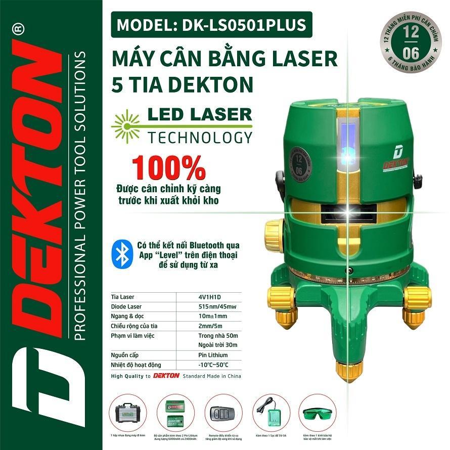 MÁY CÂN BẰNG LASER 5 TIA  XANH DK-LS0501 PLUS DEKTON-HÀNG CHÍNH HÃNG