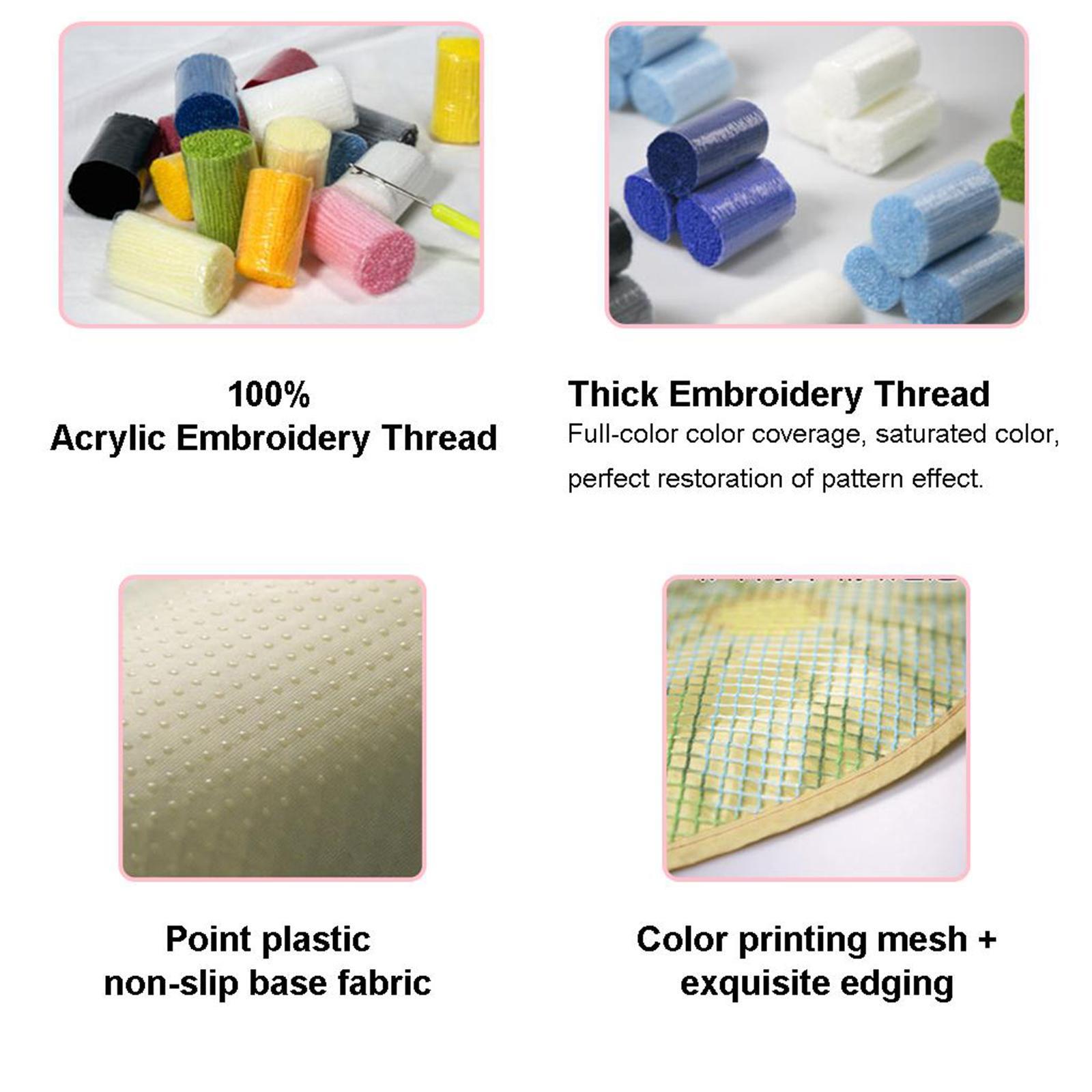 Embroidery Carpet Latch Hook kit Crochet Rug Making DIY Cushion Mat Parrot