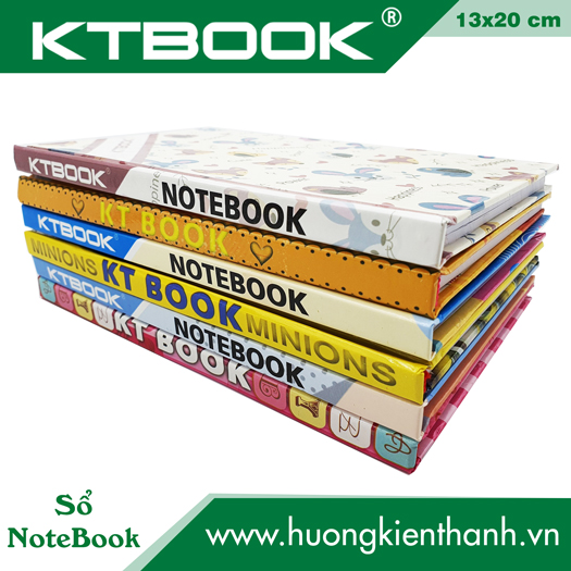 Sổ Bìa Cứng ghi chép KTBOOK loại NoteBook Khổ 13 x 20 cm