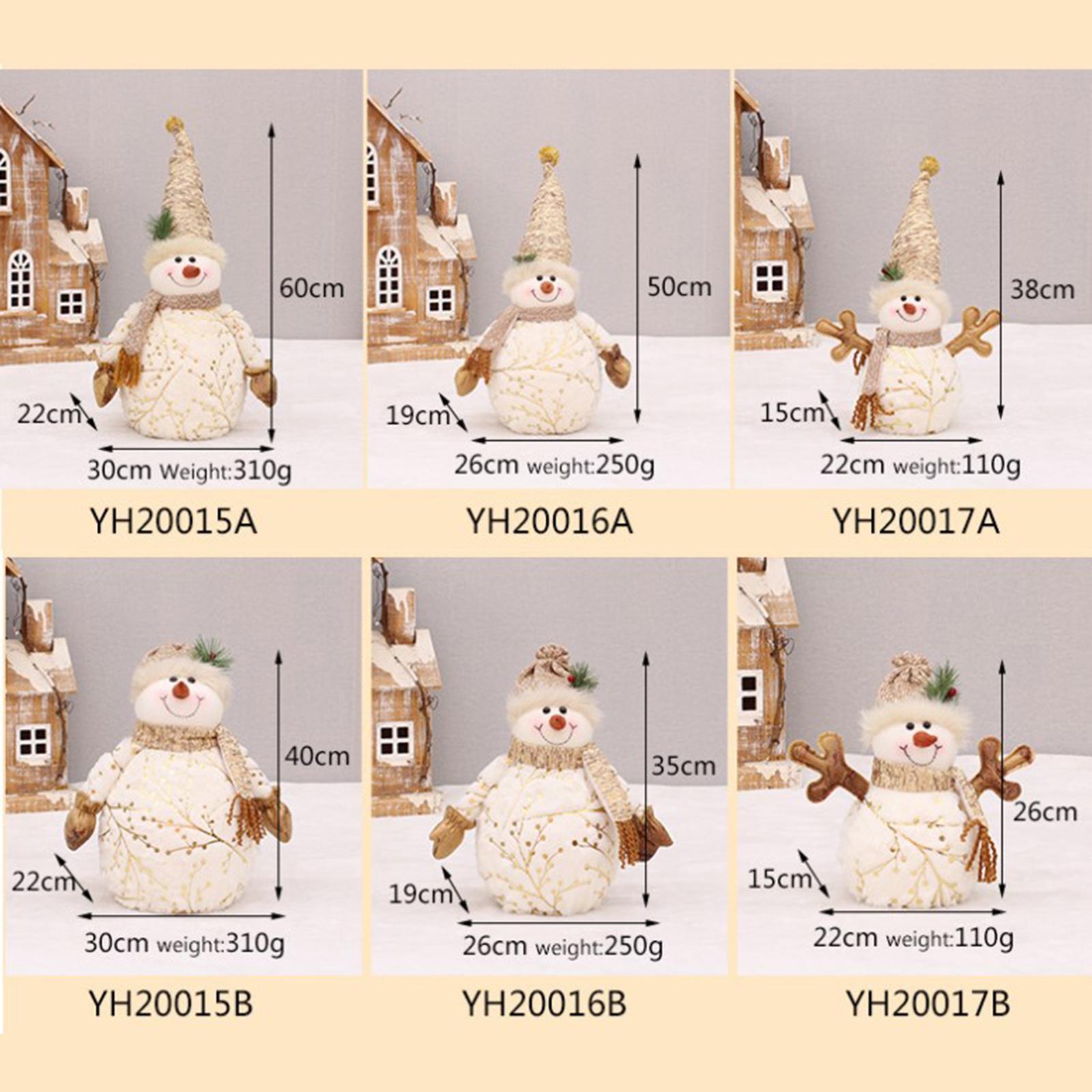 Christmas Snowman Doll Short Plush for Shopping Mall Window Decoration