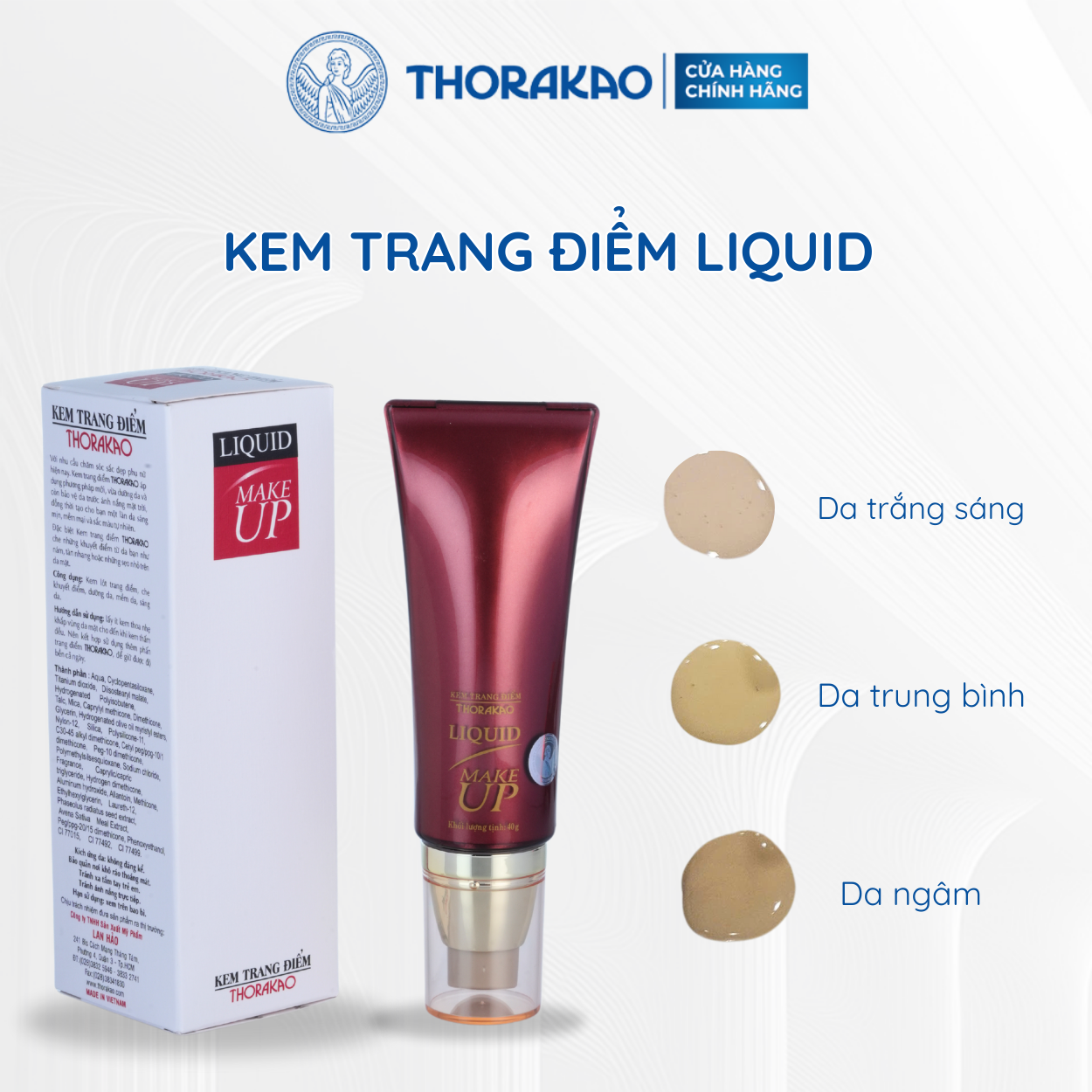 Kem Lót Trang Điểm Thorakao Liquid MakeUp 40G