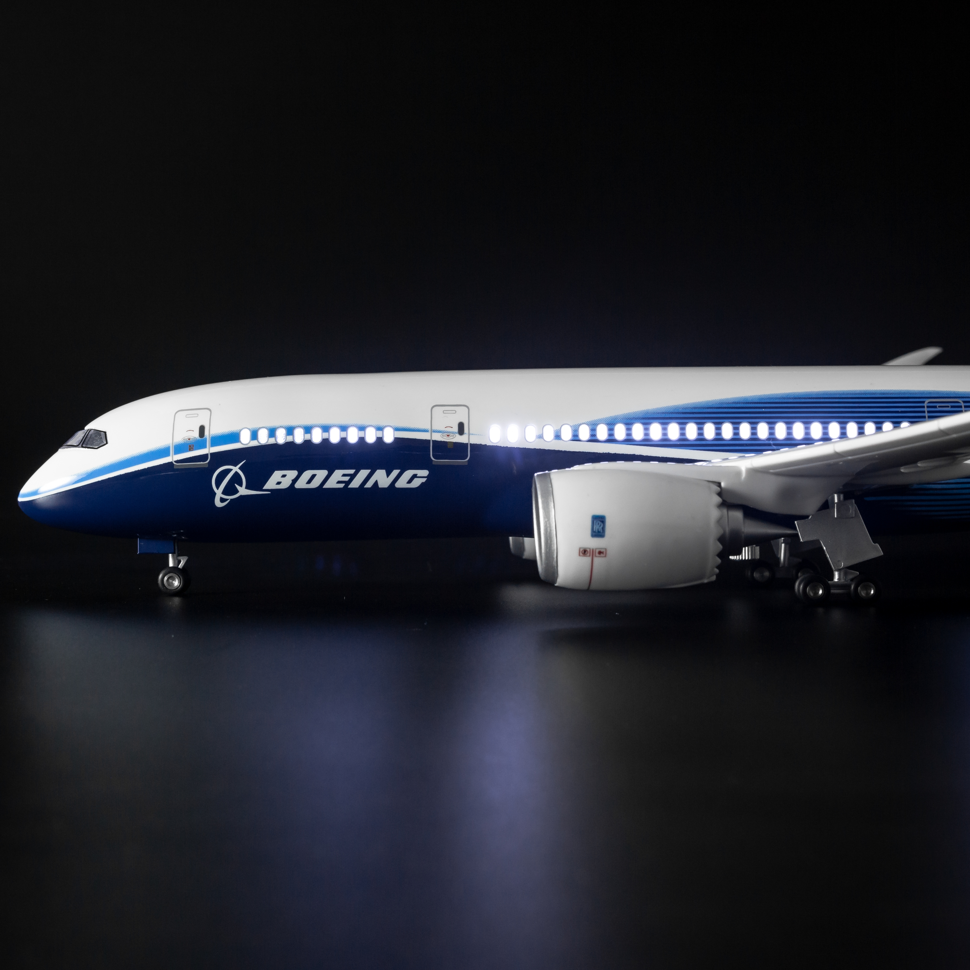 Mô hình máy bay Original Boeing B787 lắp ráp có đèn 47cm MBMH46