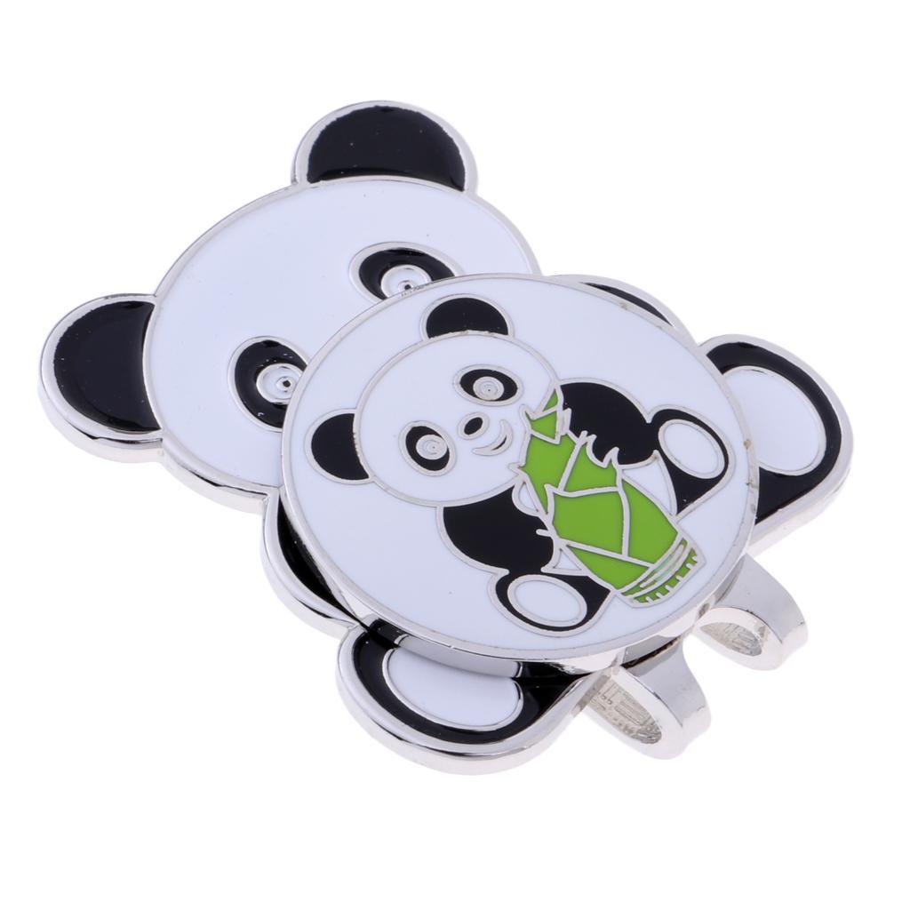 2xGolf Clip Magnetic Ball Marker Hat Visor Clip Golfer Club Gift Panda 1