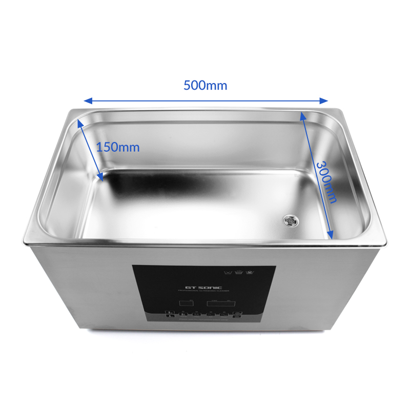 Máy rửa siêu âm Gtsonic-D20, 30 lít với 3 chế độ siêu âm, có gia nhiệt và thời gian tăng hiệu quả làm sạch mọi ngóc ngách của sản phẩm.