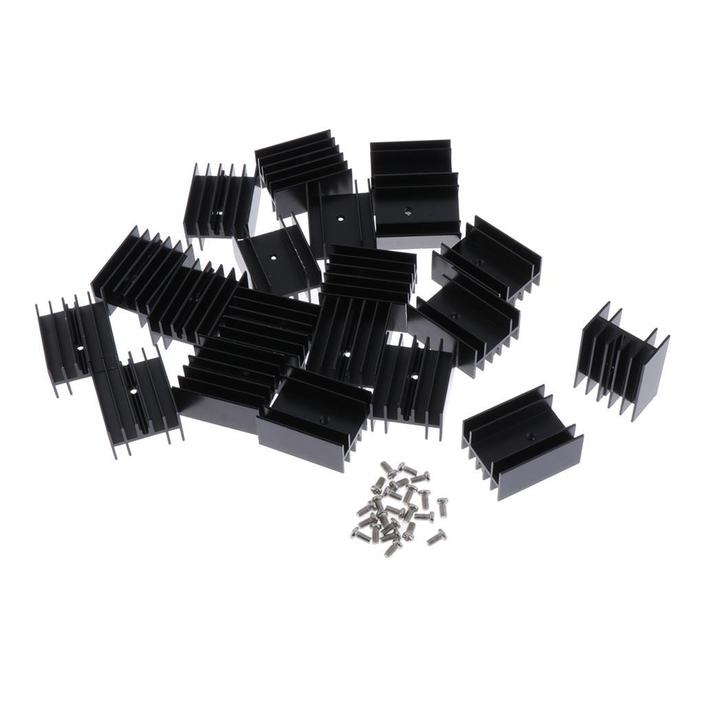 20pcs Transistor MOSFET Heat Sink Aluminium To-220 30mm MOS  Cooling