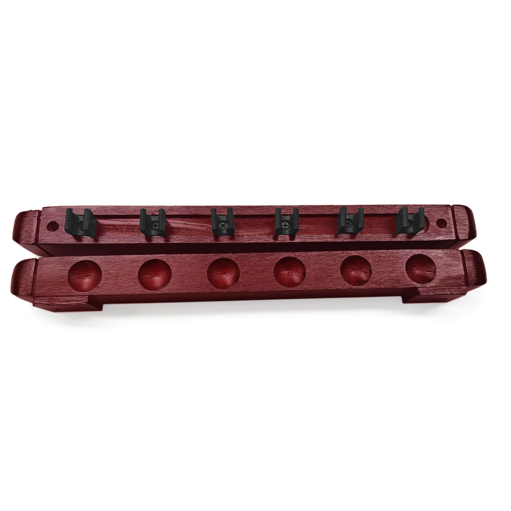 Giá đỡ bi-a bằng gỗ cứng treo tường với 6 lỗ