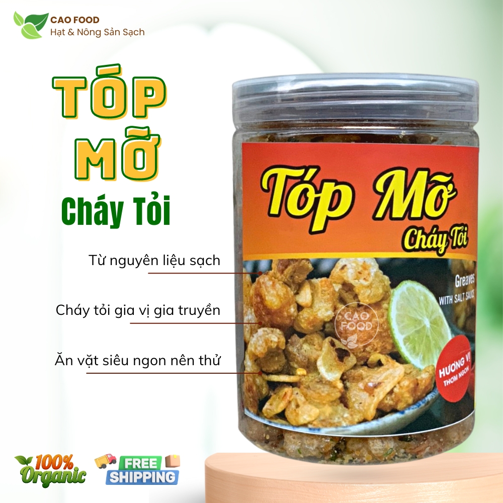 [250GR] Tóp mỡ liền da rang mắm hành CAO Food siêu ngon, thấm đậm vị, ăn là ghiền - món ăn siêu ngon phải thử