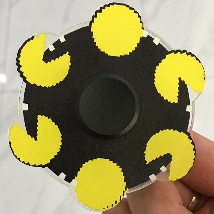 CON QUAY SPINNER HÌNH PACMAN chơi giải trí phong cách độc đáo sáng tạo rubik gradient