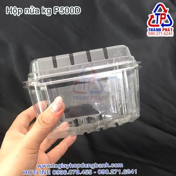 50 Hộp P500D - Hộp P500D đựng nửa kg trái cây - Hộp đựng nửa kg dâu - Hộp đựng 0.5kg P500D