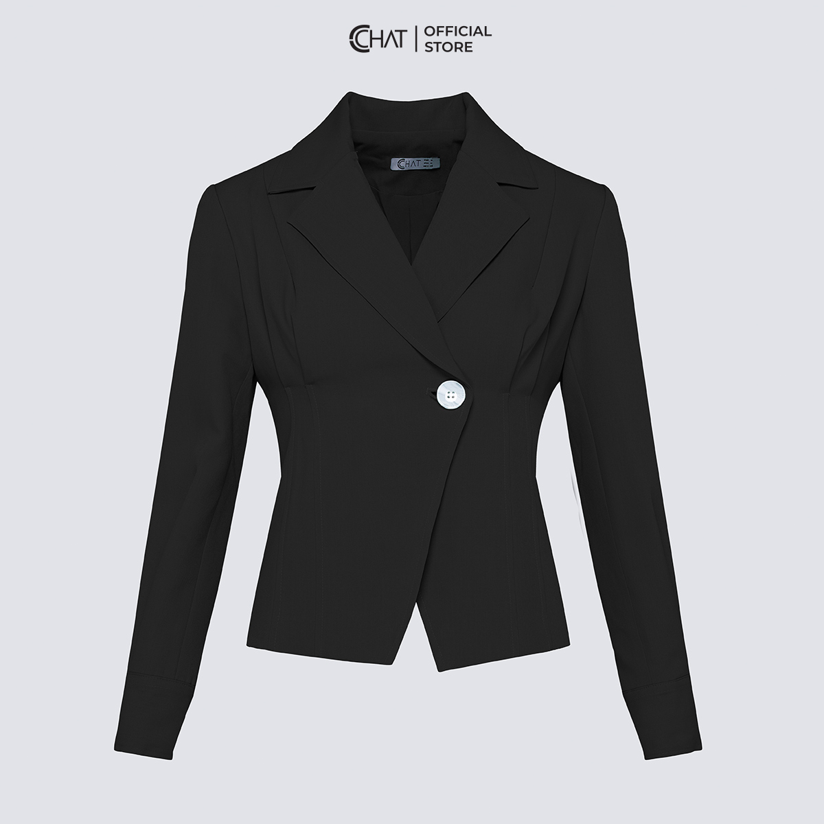 Áo Blazer Nữ CCHAT Ly Eo Thắt Đai Chất Tuytsi Cao Cấp 22EHS2008OT