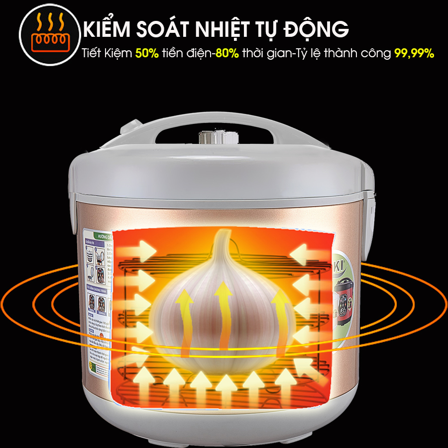 Máy làm tỏi đen FUKI FK-920 loại 8L (Vàng Gold) - Hàng Chính Hãng