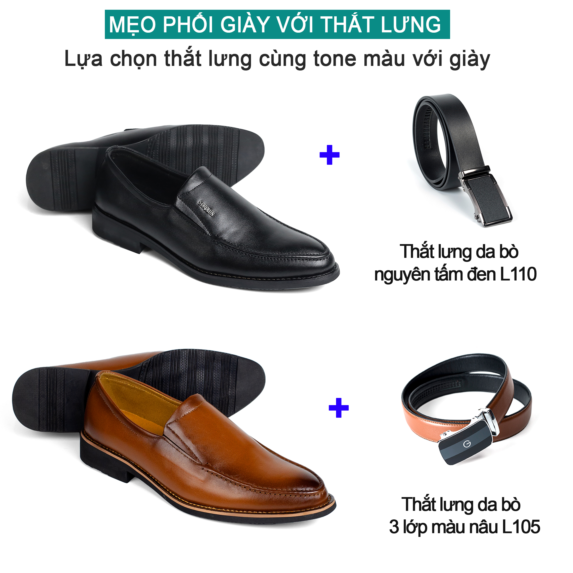 Hình ảnh Giày nam công sở da bò nappa cao cấp, giày lười G114- Bụi leather- hộp sang trọng