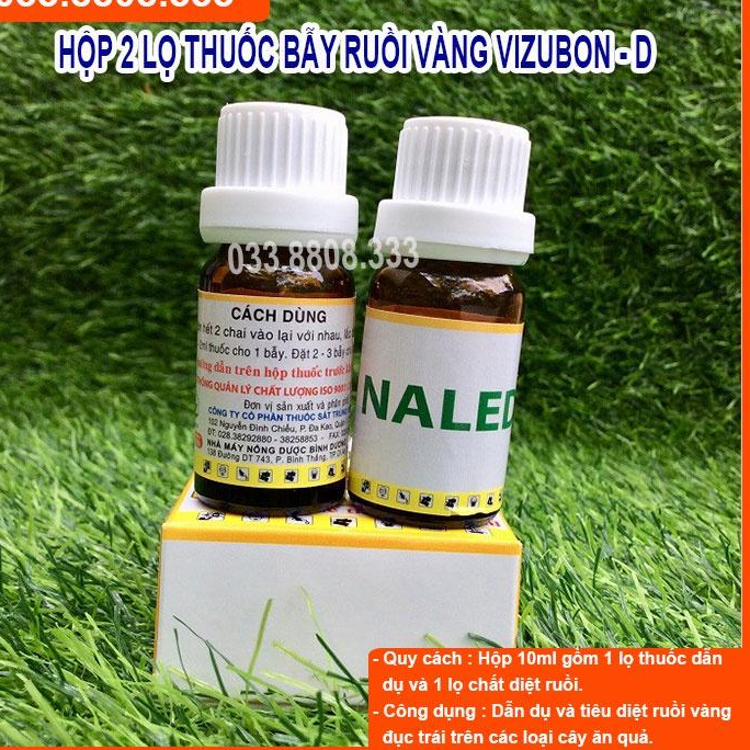 2 Lọ dẫn dụ diệt ruồi vàng Vizubon-D - chất lượng tốt, an toàn cho người dùng