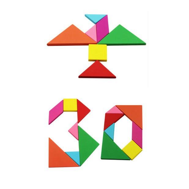 Bộ ghép trò chơi trí uẩn tangram cho bé phát triển trí tuệ