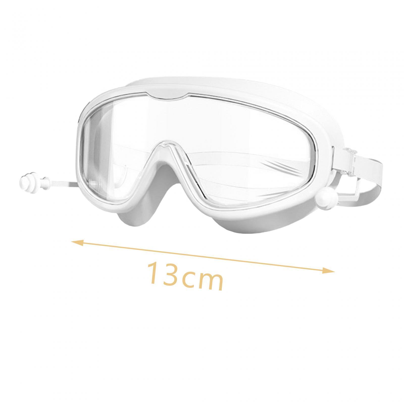 Swimming Goggles with Earplug Large Frame Professional Swim Goggles for Kids