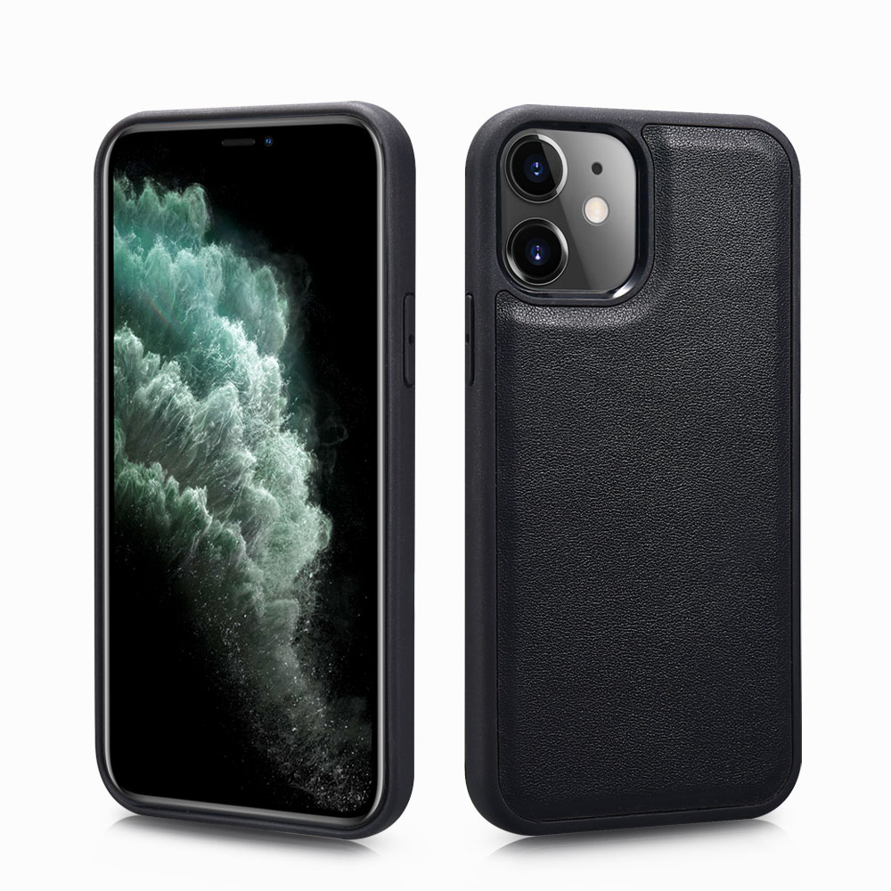 Ốp lưng / bao da 2 trong 1 iPhone 12 iCarer Nappa leather Wallet - Hàng chính hãng