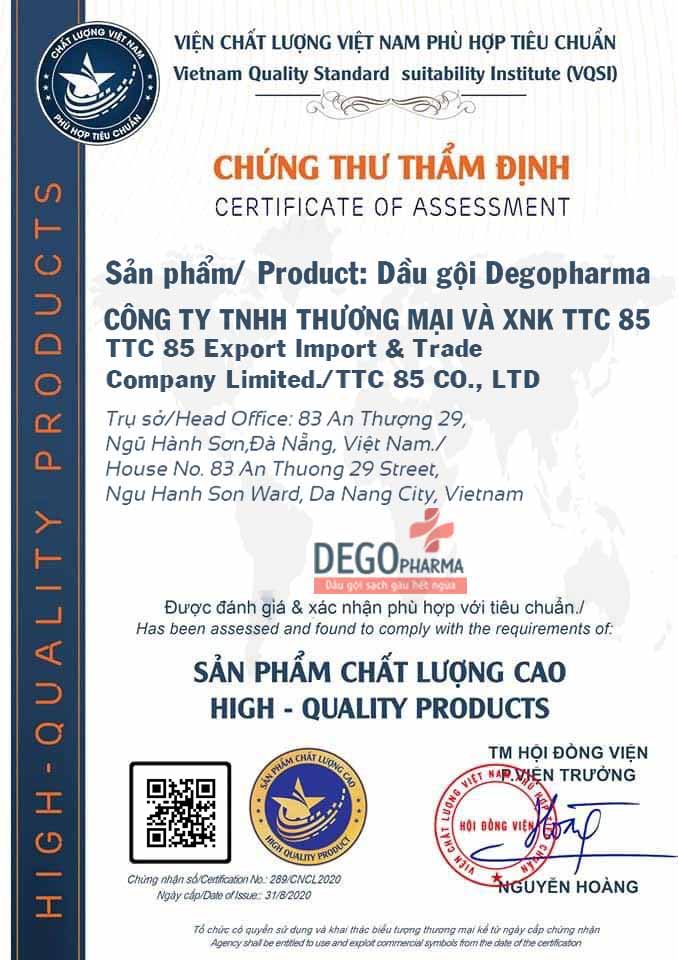 Dego Pharma - Dầu gội sạch vảy gàu mảng trắng, hết ngứa chiết xuất thiên nhiên từ vỏ cây Zizyphus, sản xuất theo tiêu chuẩn và dưới sự giám sát của công ty dược phẩm Châu Âu