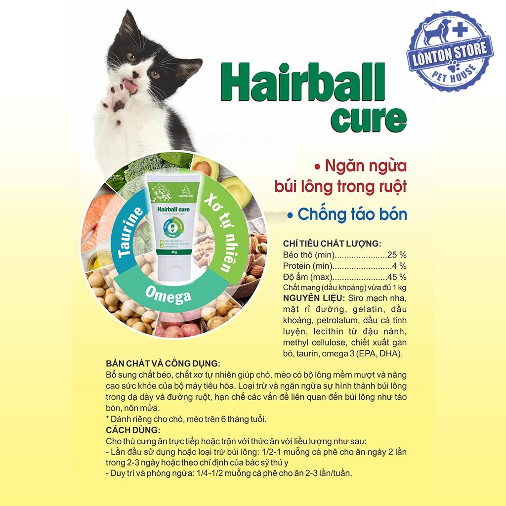 Hairball Cure - Giải Quyết Búi Lông Trong Dạ Dày Và Ruột Chó Mèo, Chống Táo Bón 50g
