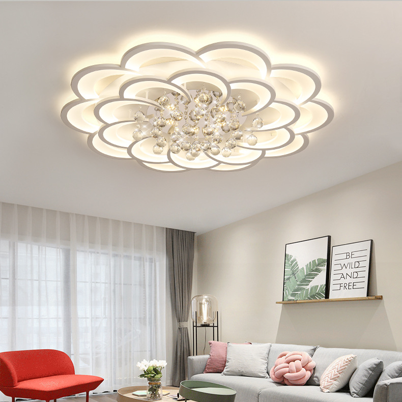 Đèn mâm áp trần kiểu dáng sang trọng tinh tế tạo điểm nhấn cho nhà có trần thấp, đèn mâm led đa sắc điều khiển từ xa nhiều chế độ sáng khung Acrylic siêu bền