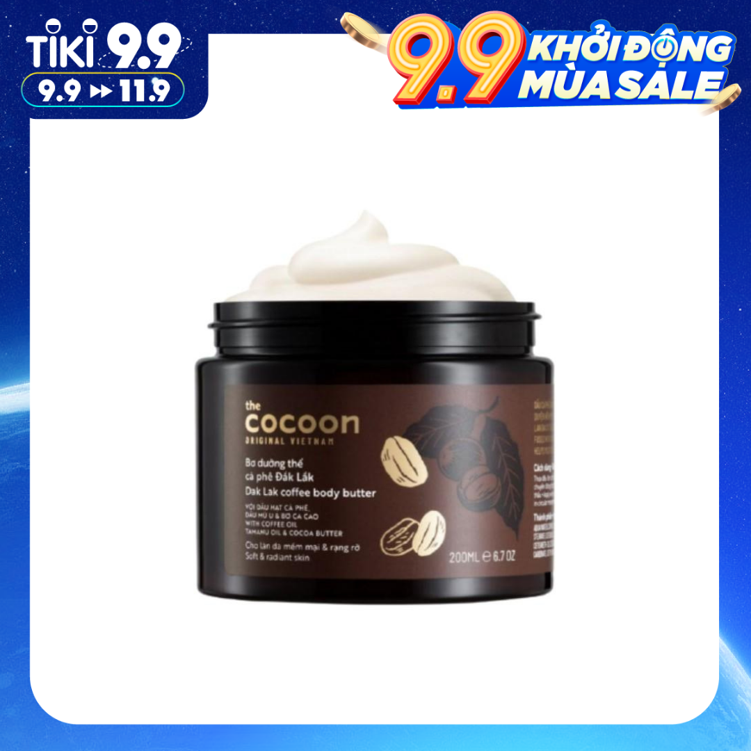 Bơ Dưỡng Thể Cà Phê Đắk Lắk Cocoon 200ml