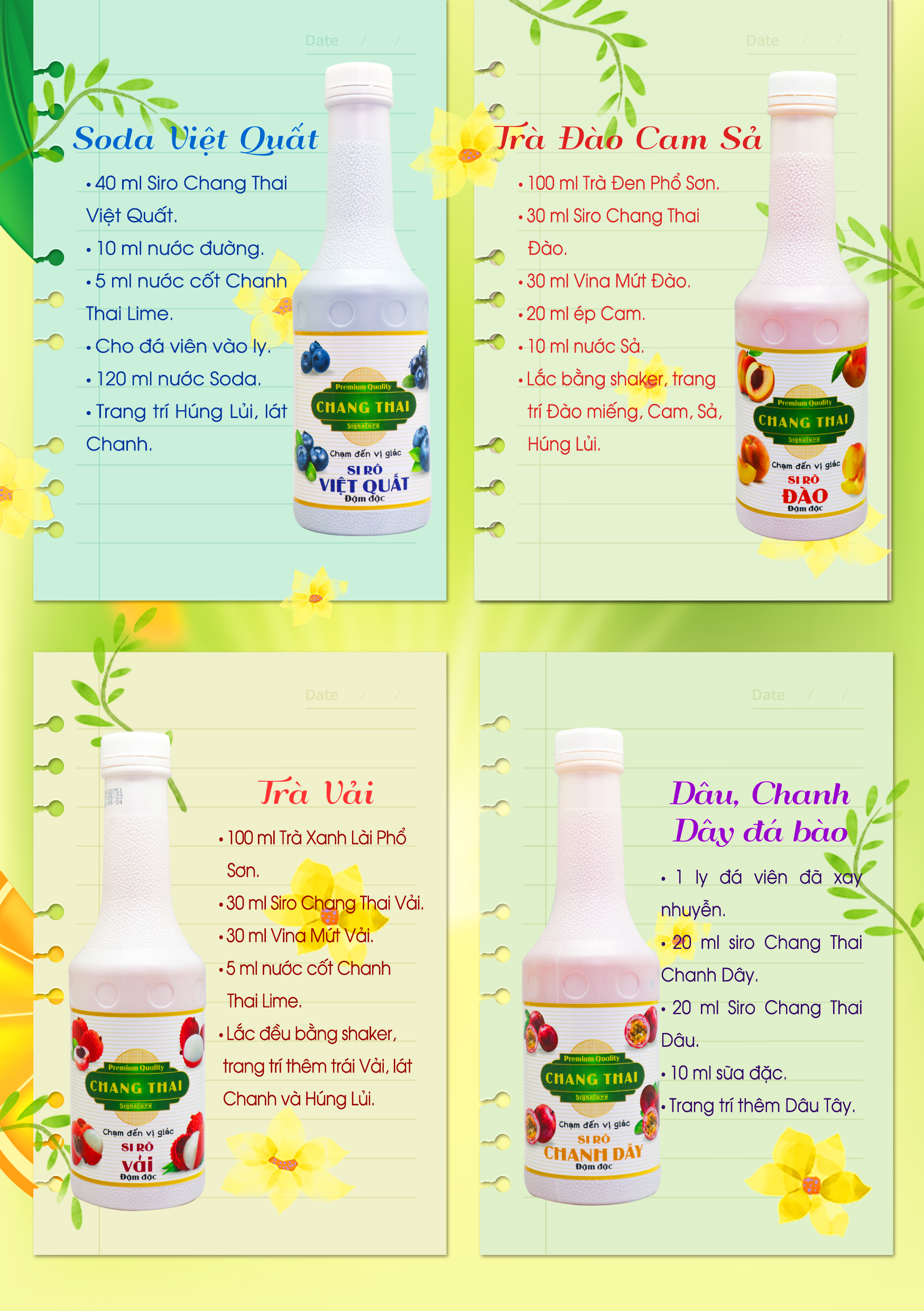 Siro Dâu Chang Thai 1000ml
