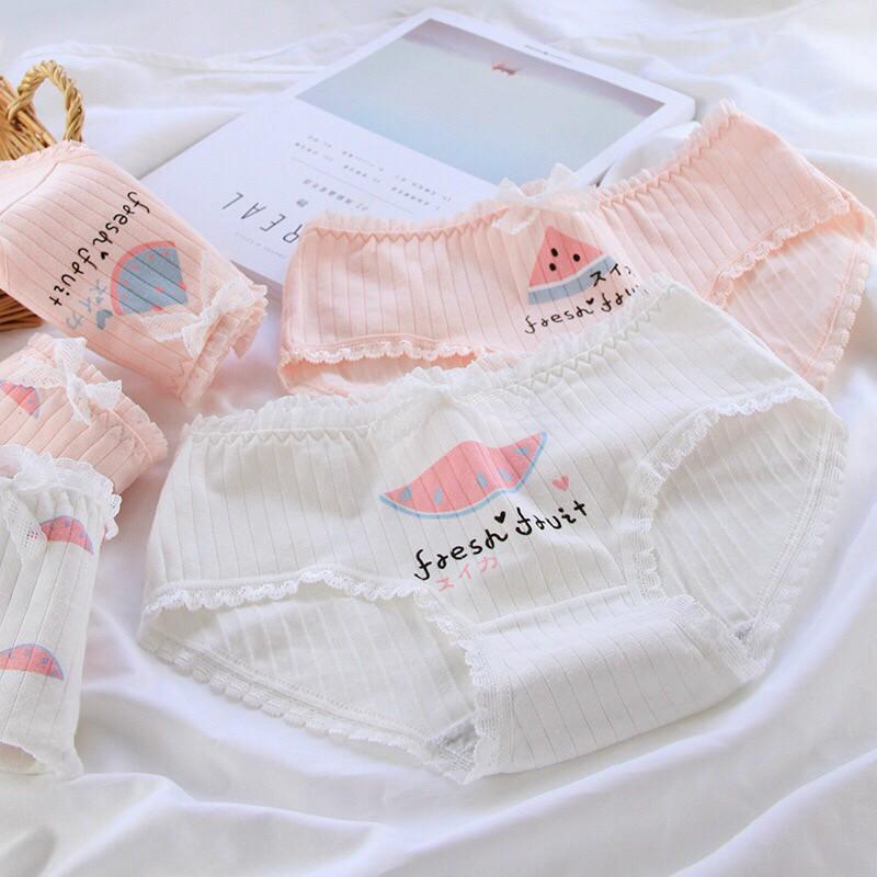 Quần Lót Cotton Co Dãn 4 Chiều Quả Dâu CuTe Siêu Đáng Yêu