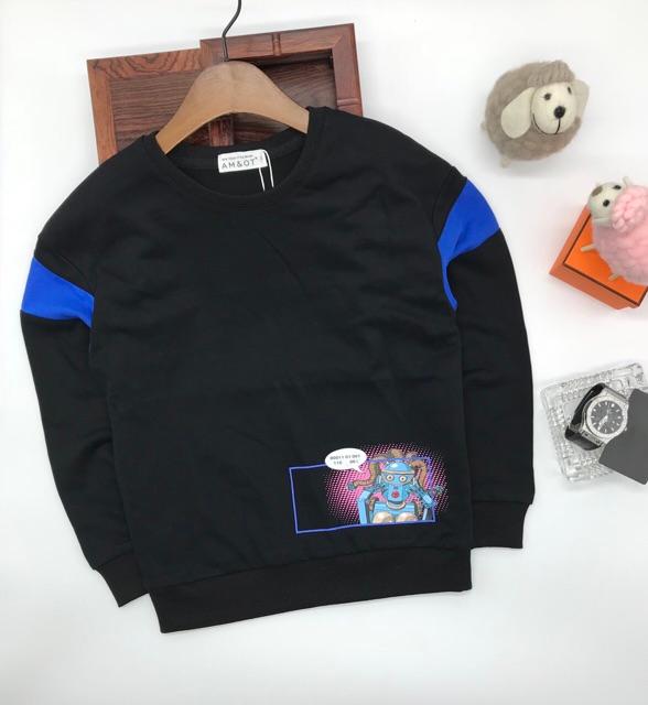 Áo nỉ da cá bé trai siz đại cho bé từ 25 cân đến 60 cân