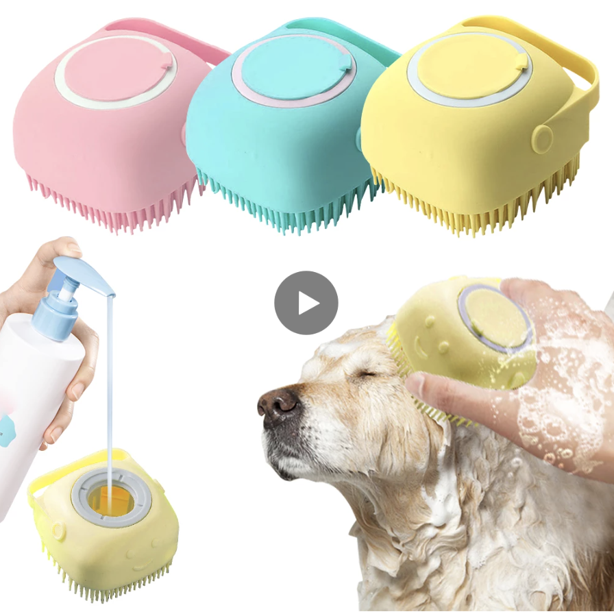 Bàn Chải Dầu Gội Cho Thú Cưng Máy Mát Xa Bàn Chải chó mèo Massage chó mèo Chải Lông chó mèo Tắm Bàn Chải