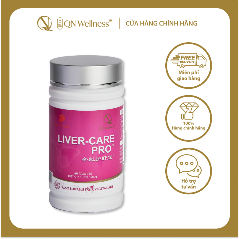 Viên Uống Bổ Sung Liver-Care Pro QN Wellness Chuyên Hỗ Trợ Phục Hồi & Bảo Vệ Gan, Điều Chỉnh Mức Độ Canxi Tế Bào, Cung Cấp Máu Cho Tim Mạch - Hộp 60 Viên