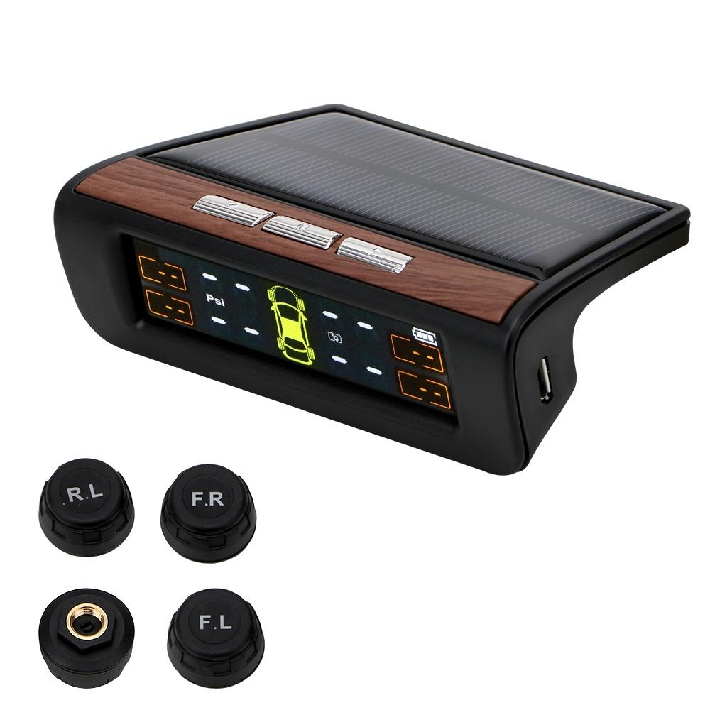 Hệ thống giám sát áp suất lốp xe hơi sử dụng năng lượng mặt trời màn hình LCD kỹ thuật số