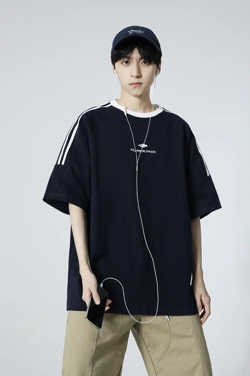 Áo phông nam nữ form rộng 2N Unisex thun cotton viền tay thêu chữ Tureking