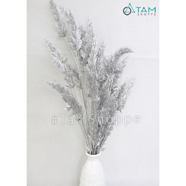 Cành lá tùng đuôi chồn giả phủ bạc CHG-126