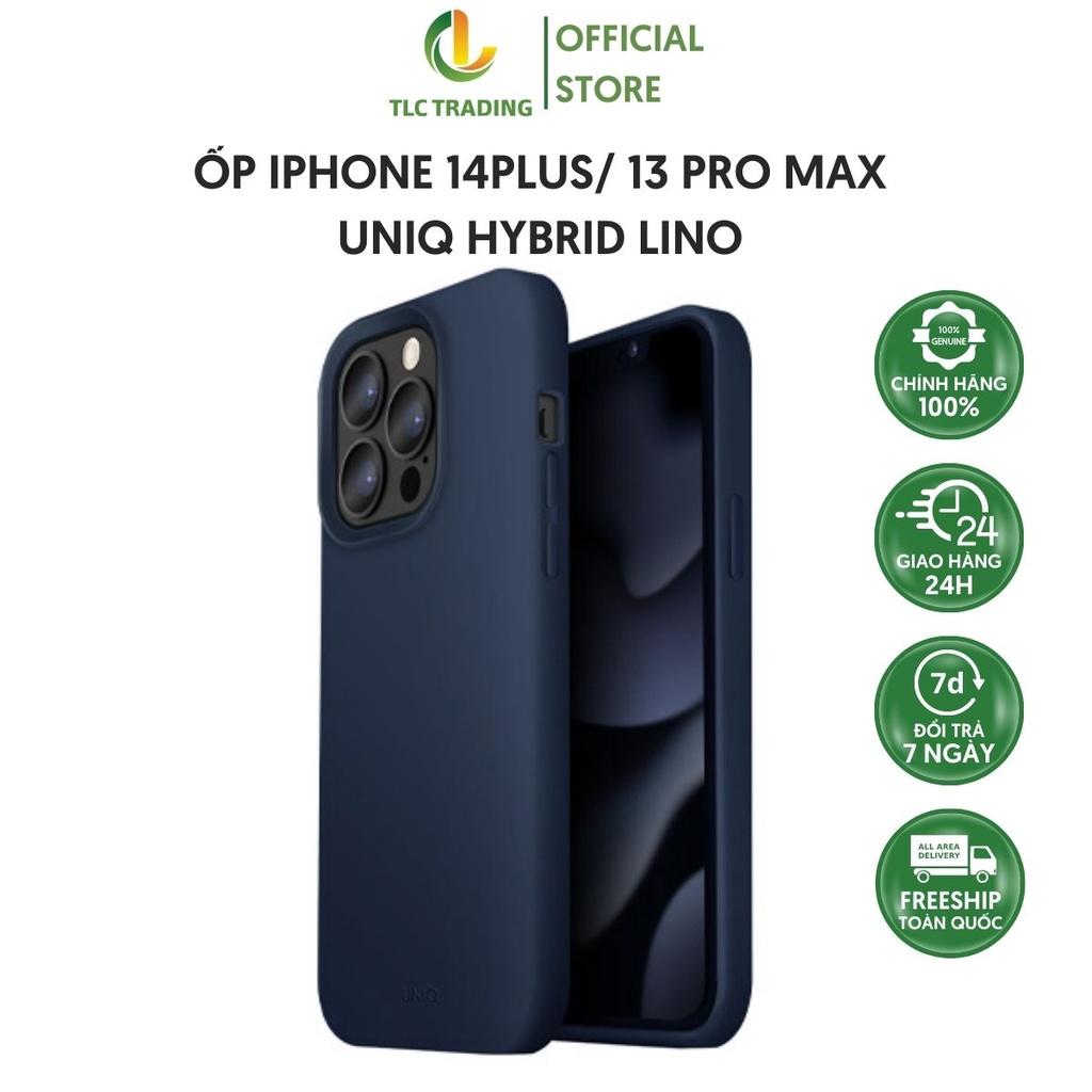 Ốp Lưng dành cho Iphone 13 Pro Max UNIQ Hybrid Lino Chống Bám Vân Tay Chống Nhòe Chống Va Đập Dễ Bỏ Túi -Hàng chính hãng