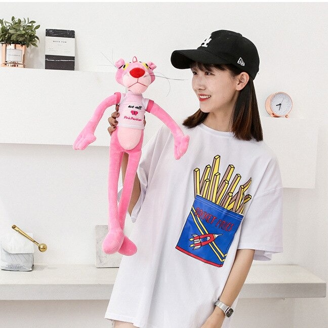 Gấu bông báo hồng Pink Panther – Quà tặng thú nhồi bông siêu dễ thương – Nhiều size từ 60 đến 130 cm – Gối ôm cho bé ngủ ngon