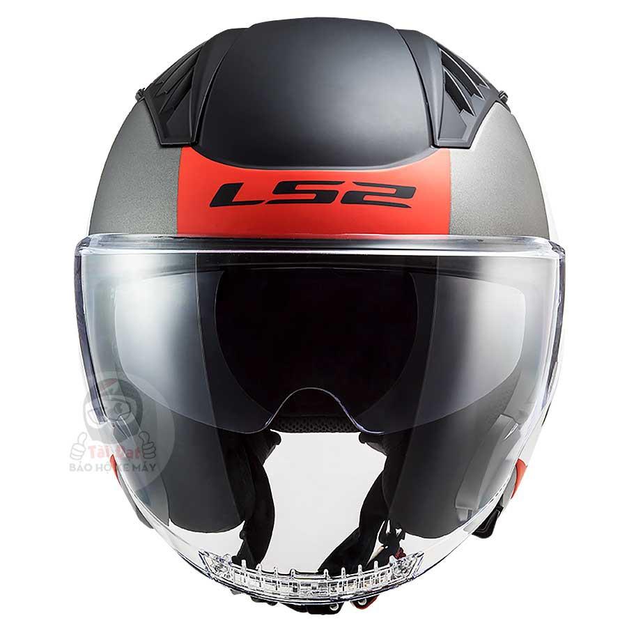 Nón bảo hiểm LS2 chính hãng 3/4 Copter Urbane đỏ